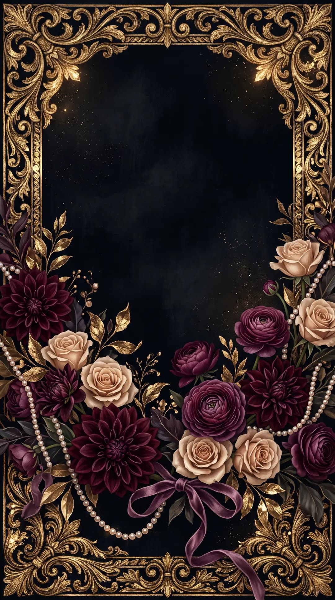 Invitación de XV años estilo negro y dorado